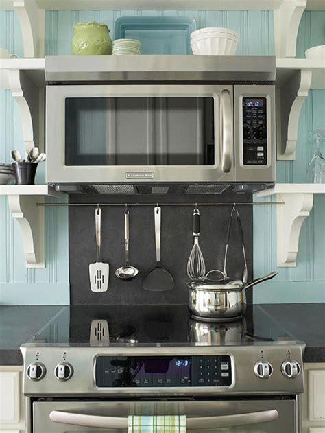 mount microwave above stove